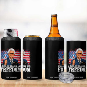 8 Ball 2 Million Dollars And Freedom 4 in 1 Can Cooler Tumbler Billy Meme Baby 4th of July
