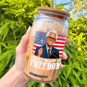 8 Ball 2 Million Dollars And Freedom Glass Can Billy Meme Baby 4th of July