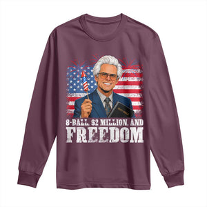 8 Ball 2 Million Dollars And Freedom Long Sleeve Shirt Billy Meme Baby 4th of July