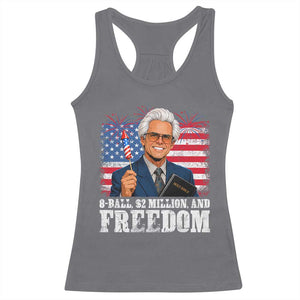 8 Ball 2 Million Dollars And Freedom Racerback Tank Top Billy Meme Baby 4th of July