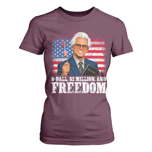 8 Ball 2 Million Dollars And Freedom T Shirt For Women Billy Meme Baby 4th of July