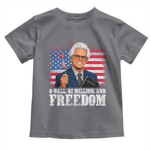 8 Ball 2 Million Dollars And Freedom Toddler T Shirt Billy Meme Baby 4th of July