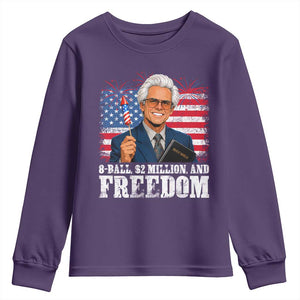 8 Ball 2 Million Dollars And Freedom Youth Sweatshirt Billy Meme Baby 4th of July