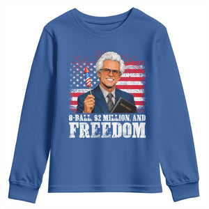 8 Ball 2 Million Dollars And Freedom Youth Sweatshirt Billy Meme Baby 4th of July