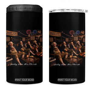 Party Like It Is 1776 Founding Father 4 in 1 Can Cooler Tumbler Funny 4th of July Meme