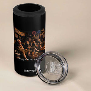 Party Like It Is 1776 Founding Father 4 in 1 Can Cooler Tumbler Funny 4th of July Meme