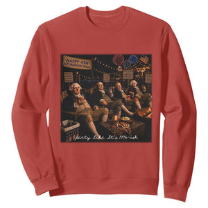 Party Like It Is 1776 Founding Father Sweatshirt Funny 4th of July Meme