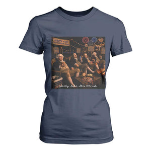 Party Like It Is 1776 Founding Father T Shirt For Women Funny 4th of July Meme