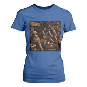 Party Like It Is 1776 Founding Father T Shirt For Women Funny 4th of July Meme