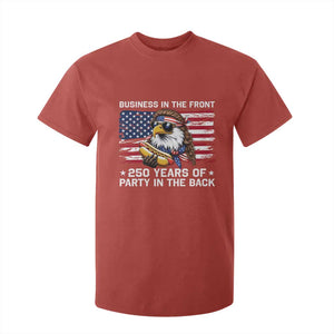 Business In The Front Party In The Back 250th Anniversary USA T Shirt For Kid Patriotic Eagle Mullet