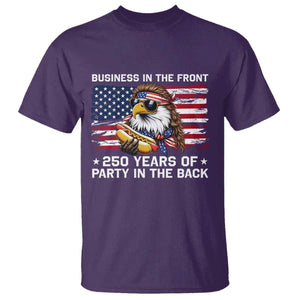 Business In The Front Party In The Back 250th Anniversary USA T Shirt Patriotic Eagle Mullet