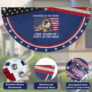 Business In The Front Party In The Back 250th Anniversary USA Patriotic Fan Flag Eagle Mullet TS11 Print Your Wear