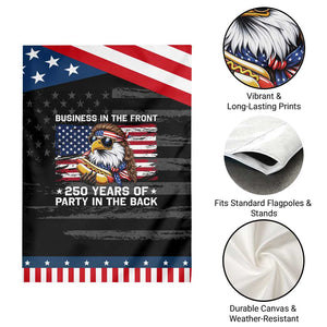 Business In The Front Party In The Back 250th Anniversary USA Patriotic Garden Flag Eagle Mullet TS11 Print Your Wear
