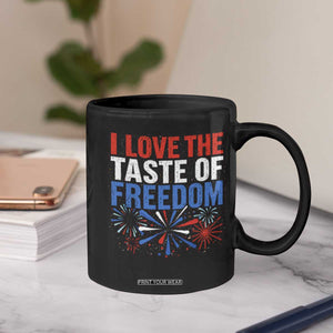 I Love The Taste Of Freedom Funny 4th of July Couple Matching Coffee Mug US Fireworks