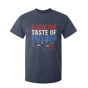 I Love The Taste Of Freedom Funny 4th of July Couple Matching T Shirt For Kid US Fireworks