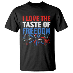 I Love The Taste Of Freedom Funny 4th of July Couple Matching T Shirt US Fireworks