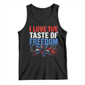 I Love The Taste Of Freedom Funny 4th of July Couple Matching Tank Top US Fireworks