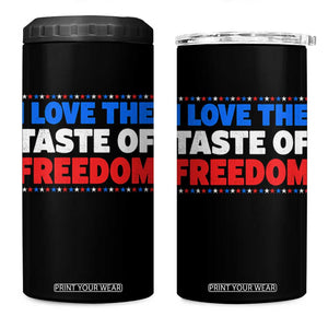 I Love The Taste Of Freedom Funny 4th of July Couple Matching 4 in 1 Can Cooler Tumbler