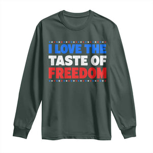 I Love The Taste Of Freedom Funny 4th of July Couple Matching Long Sleeve Shirt