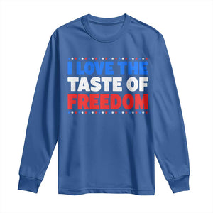 I Love The Taste Of Freedom Funny 4th of July Couple Matching Long Sleeve Shirt