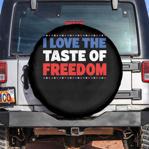 I Love The Taste Of Freedom Funny 4th of July Couple Matching Spare Tire Cover