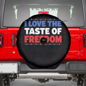 I Love The Taste Of Freedom Funny 4th of July Couple Matching Spare Tire Cover