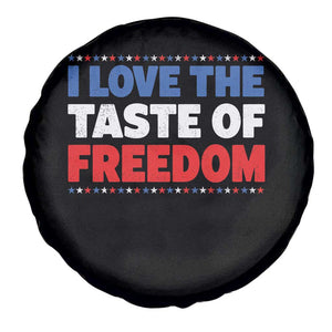 I Love The Taste Of Freedom Funny 4th of July Couple Matching Spare Tire Cover