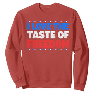 I Love The Taste Of Freedom Funny 4th of July Couple Matching Sweatshirt