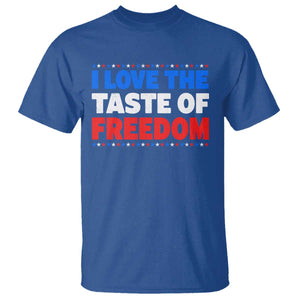 I Love The Taste Of Freedom Funny 4th of July Couple Matching T Shirt