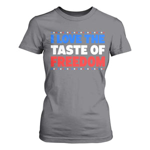I Love The Taste Of Freedom Funny 4th of July Couple Matching T Shirt For Women