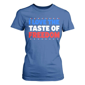 I Love The Taste Of Freedom Funny 4th of July Couple Matching T Shirt For Women