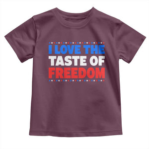 I Love The Taste Of Freedom Funny 4th of July Couple Matching Toddler T Shirt