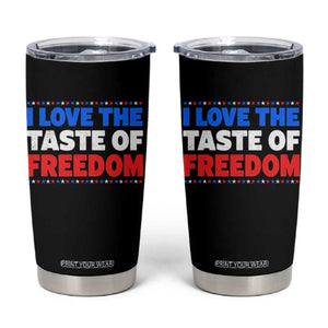 I Love The Taste Of Freedom Funny 4th of July Couple Matching Tumbler Cup