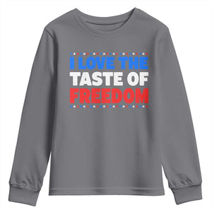 I Love The Taste Of Freedom Funny 4th of July Couple Matching Youth Sweatshirt