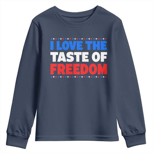 I Love The Taste Of Freedom Funny 4th of July Couple Matching Youth Sweatshirt