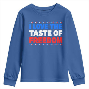 I Love The Taste Of Freedom Funny 4th of July Couple Matching Youth Sweatshirt