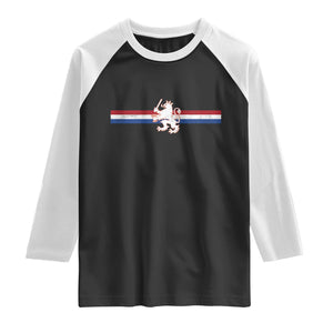 Nederland Dutch Republic Lion Vintage Holland Flag Raglan Shirt
