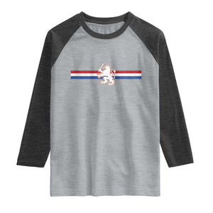 Nederland Dutch Republic Lion Vintage Holland Flag Raglan Shirt