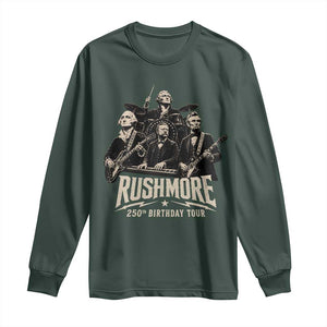 Rushmore 250th Birthday Tour Long Sleeve Shirt Funny Presidents Rockstar Music