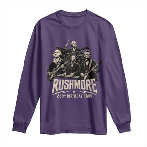 Rushmore 250th Birthday Tour Long Sleeve Shirt Funny Presidents Rockstar Music