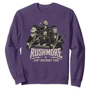 Rushmore 250th Birthday Tour Sweatshirt Funny Presidents Rockstar Music