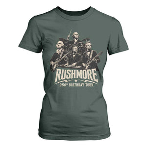Rushmore 250th Birthday Tour T Shirt For Women Funny Presidents Rockstar Music