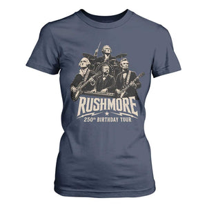 Rushmore 250th Birthday Tour T Shirt For Women Funny Presidents Rockstar Music