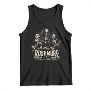 Rushmore 250th Birthday Tour Tank Top Funny Presidents Rockstar Music