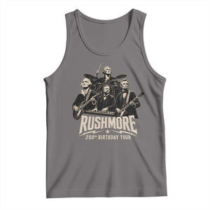 Rushmore 250th Birthday Tour Tank Top Funny Presidents Rockstar Music