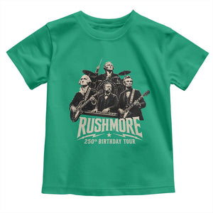 Rushmore 250th Birthday Tour Toddler T Shirt Funny Presidents Rockstar Music