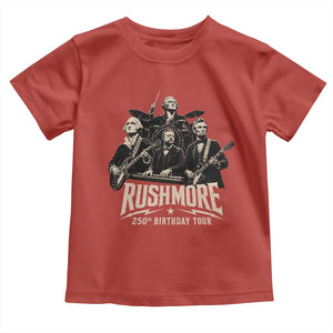 Rushmore 250th Birthday Tour Toddler T Shirt Funny Presidents Rockstar Music