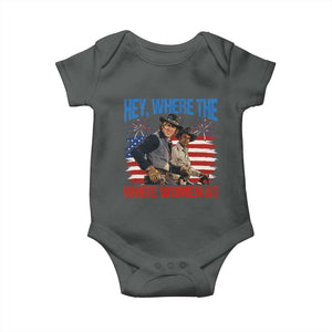 Hey Where The White Women At 4th of July Meme 70s Movie Baby Onesie