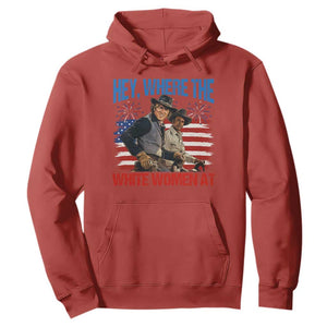 Hey Where The White Women At 4th of July Meme 70s Movie Hoodie TS11 Red Print Your Wear