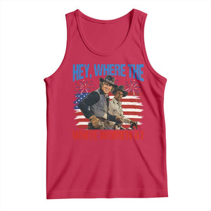 Hey Where The White Women At 4th of July Meme 70s Movie Tank Top